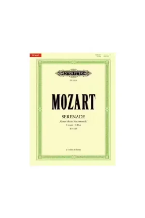 Edition Peters MOZART W.A - SERENADE C-DUR "GANZ KLEINE NACHTMUSIK" KV 648 - 2 VIOLONS & PIANO | Économisez maintenant