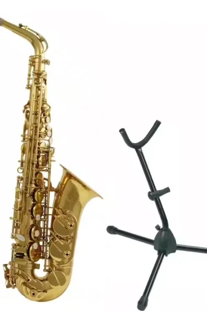 Woodbrass WSA300 Alto Mi B Verni + Stand | Prix en baisse