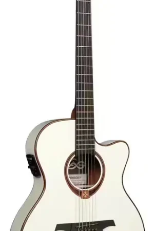 Qualité premium - Lâg Tramontane T118ASCE-Ivo Auditorium Slim Ctw Electro Ivory - Stock B