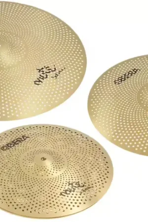 Premium - Obera Cymbals Set 3 Cymbales Silencieuces Mute - 14" 16" 20" - Finition Brass