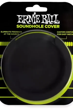 Ernie Ball Bouchon de rosace en caoutchouc noir - Livraison express