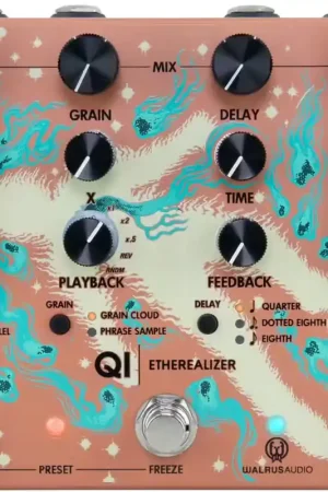 Walrus Audio Qi Etherealizer Terracotta - Reverb Delay Chorus Granular Effect - Offre limitée