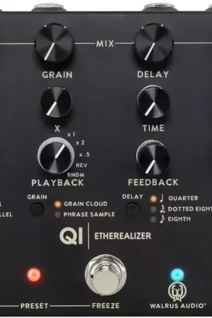 Déstockage | Walrus Audio Qi Etherealizer Black - Reverb Delay Chorus Granular Effect