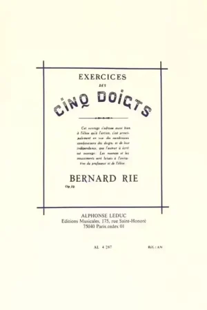 Mitropa Music Exercices Des 5 Doigts Op32 - Dernières pièces