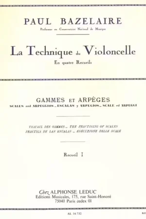 Prix exceptionnel | Leduc Cello Method - Scales And Arpeggios Volume 1