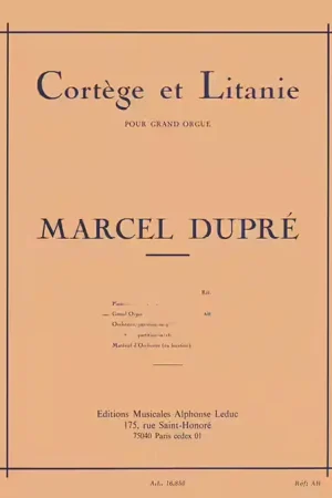 Leduc Cortege & Litanie Opus 19/2 | Prix réduit