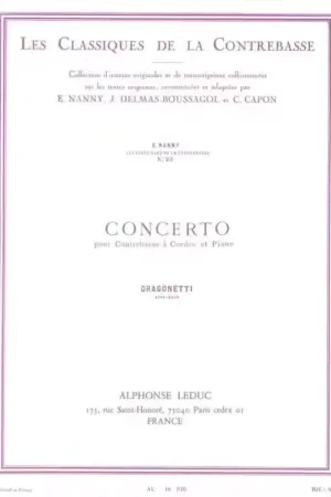 Leduc Concerto pour Contrebasse et Piano - Ajoutez au panier