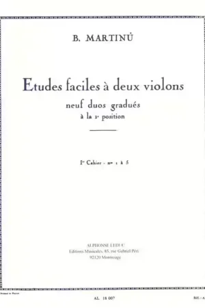 Leduc Etudes Faciles A Deux Violins Vol.1 - Retour gratuit