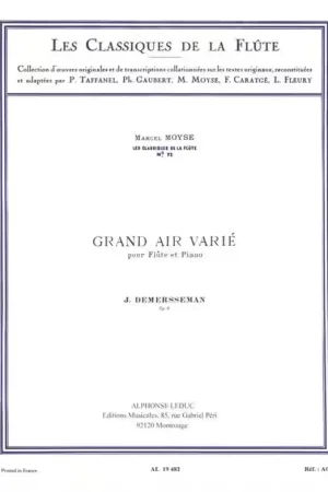 Qualité supérieure - Leduc Demersseman: Grand air varié op. 3 Le trémolo