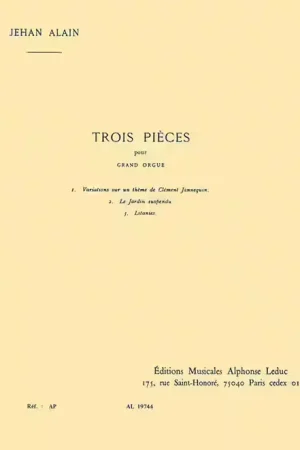 Plébiscité par les clients | Leduc 3 Pieces pour Grand Orgue