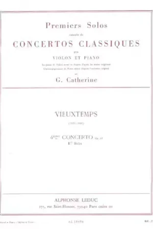 Disponible | Leduc Premier Solo Extrait concerto No.4 Op31