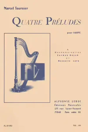 Leduc 4 préludes pour harpe - Expédition immédiate