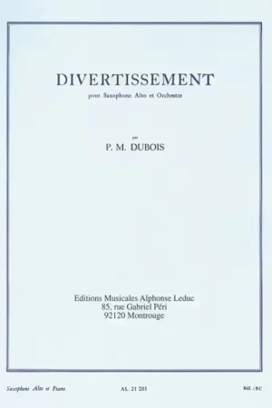 Nouveau au catalogue | Leduc Divertissement For Saxophone And Orchestra
