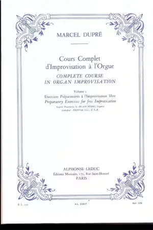 Produit tendance | Leduc Cours complète d'improvisation à l'Orgue Vol. 1