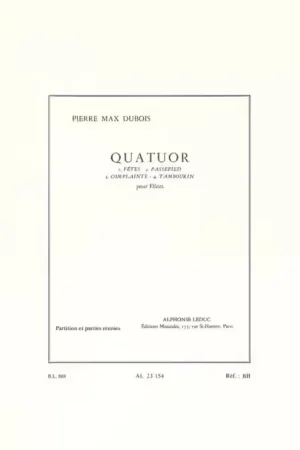 Produit tendance | Leduc Quatuor Pour Flûtes