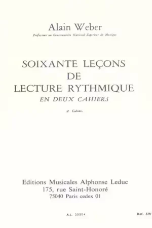 Leduc 60 Leçons De Lecture Rythmique Vol.2 - Disponible maintenant