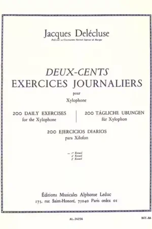 Leduc 200 Exercices Journaliers pour xylophone | Promo exceptionnelle