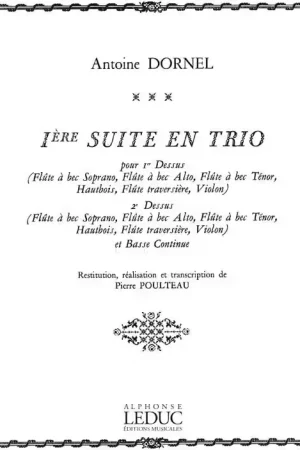Offre - Leduc Louis-Antoine Dornel: Suite en Trio No.1