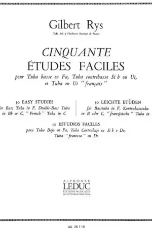 Leduc Gilbert Rys: 50 Etudes faciles | Offre exclusive