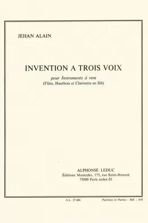 Très bien noté - Leduc Invention à 3 Voix