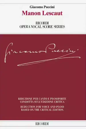 Ricordi Manon Lescaut - Excellente qualité