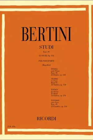 Ricordi 25 Studi Per Il 4Ç Grado Op. 134 | Recommandé