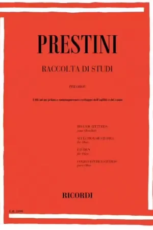 Ricordi Raccolta di studi per oboe utili ad un primo e - Dernières unités