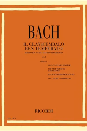 Préféré des clients - Ricordi Il Clavicembalo Ben Temperato Volume I