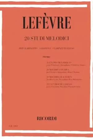 Ricordi Lefèvre - 20 Etudes Melodiques - Clarinette - Coup de cœur des clients