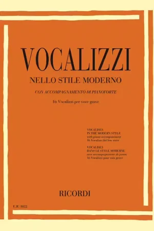 Ne manquez pas cette offre - Ricordi Vocalizzi nello stile moderno
