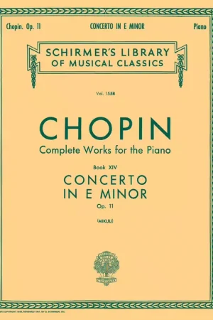 Schirmer Piano Concerto No.1 In E Minor Op.11 - Nouveau en boutique