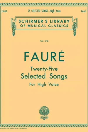 Schirmer 25 Selected Songs | Stock presque épuisé