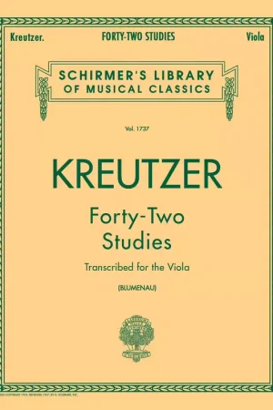 Qualité supérieure | Schirmer 42 Studies Transcribed for the Viola