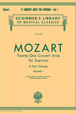 Schirmer 21 Concert Arias for Soprano - Volume I | Réduction spéciale