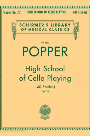 Bon plan - Schirmer High School of Cello Playing (40 Etudes) Op. 73