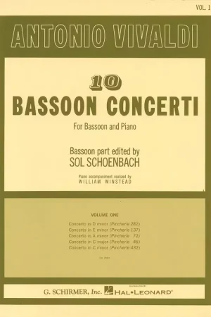 Schirmer 10 Bassoon Concerti Vol. 1 | Vente flash