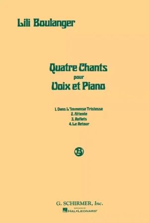 Retour gratuit - Schirmer 4 Chants (4 Songs)