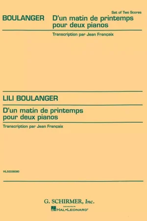 Schirmer D'Un Matin Du Printemps (set) | Tendance