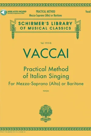 Derniers jours - Schirmer Practical Method of Italian Singing