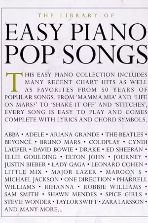 Music Sales The Library Of Easy Piano Pop Songs - Top des ventes