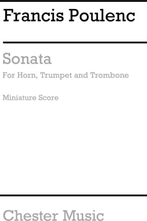 Stock limité - Chester Music Sonata For Horn Trumpet And Trombone