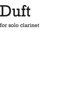 Chester Music Duft for Solo Clarinet - Promo exceptionnelle