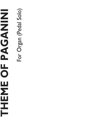 Novello Variations On A Theme By Paganini For Organ Pedals | Livraison express