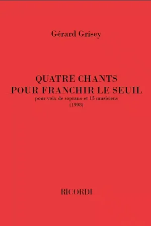 Expédition express | Ricordi Quatre Chants Pour Franchir Le Seul