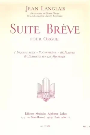 Leduc Suite Breve pour Orgue - Nouvel arrivage