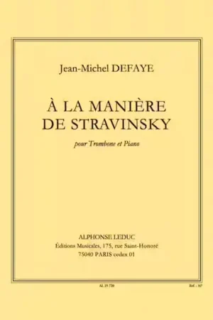 Leduc A La Maniere De Stravinsky - Plébiscité par les clients