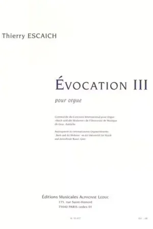 Leduc Evocation III (on 'Nun komm der Heiden Heiland') - Quantité limitée
