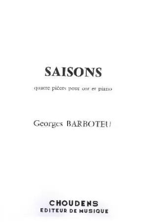 Choudens Saisons pour Cor En Ut et En Fa | Envoi rapide