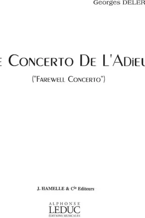Très apprécié des clients - Leduc Concerto De L'Adieu