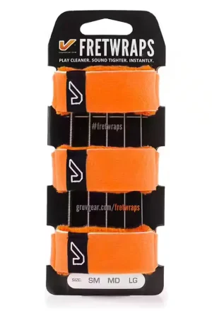 Gruvgear FretWraps 3-Pack Flare Orange - Small - Expédition express